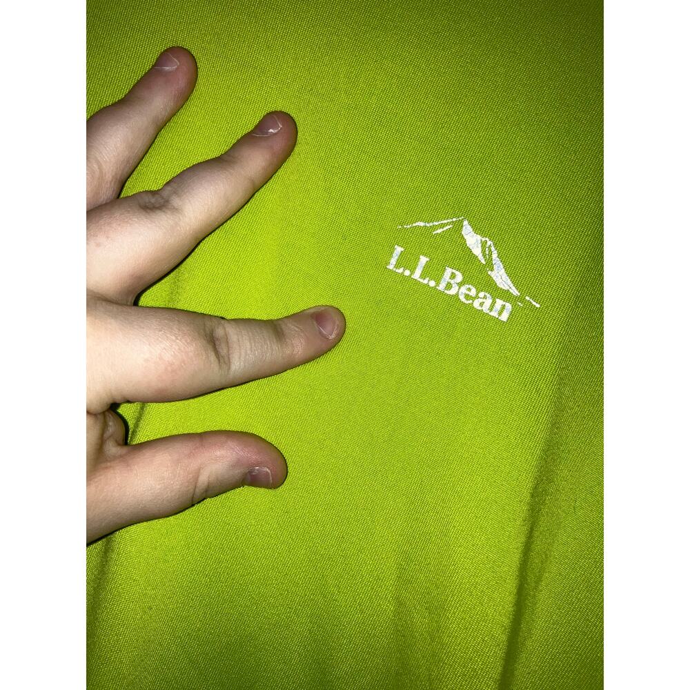 🛑 LAST CHANCE! L.L. Bean Lime Green Men’s Active Tee Size Medium Stretch - Picture 2 of 5